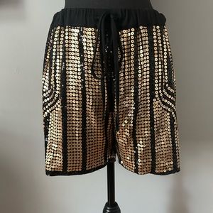 GOLD sequin shorts